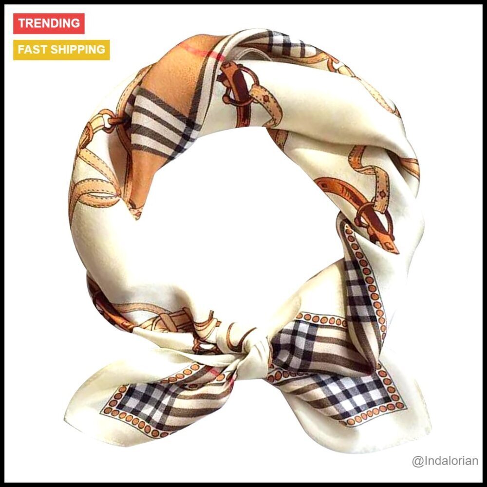 Satin Bandana Headscarf Lightweight Fashion Wrap Multi-Purpose Accessory